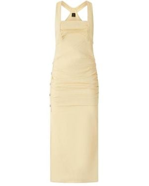 Pinko Buttoned Sleeveless Vest Dress - White