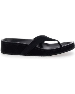 Phoebe Philo Round-Toe Slippers - Black
