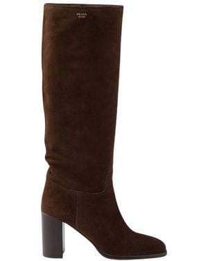 Prada Suede Boots - Brown