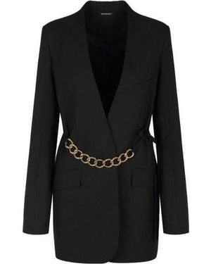 Givenchy Belted Chain Blazer Jacket - Black