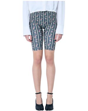 Vivienne Westwood Floral Printed Slim-Fit Shorts - Blue