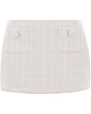 Marc Jacobs Tweed Mini Skirt - White