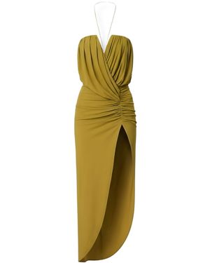 Amazuìn Flowing, Fitted Bodice Style Ruched Mini Dress - Green