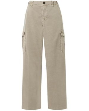 James Perse Cotton-Blend Twill Straight-Leg Cargo Trousers - Grey