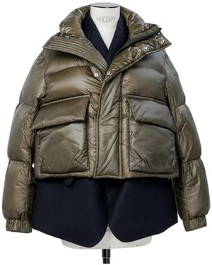 Sacai High-Neck Puffer Jacket - Grey
