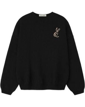 Fear Of God Embroidered Merino Crewneck Sweater - Black