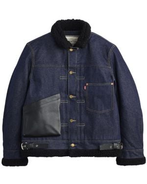 Sacai Levi's X Denim Sherpa Jacket - Blue