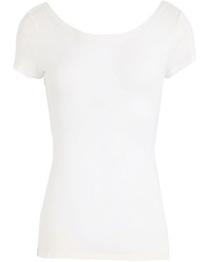 MAX&Co. Lightweight Knit Short Sleeve Top - White