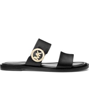 MICHAEL Michael Kors Logo Detail Slippers - Black
