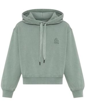 Isabel Marant Isabel Marant Étoile Salmy Logo Hoodie - Green
