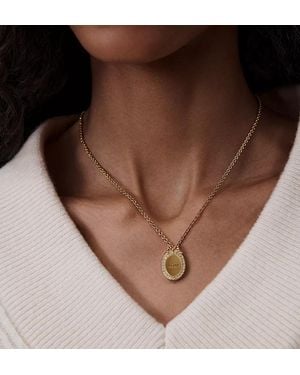 Dior Medaillon Necklace - Brown
