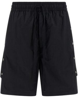 Thom Krom 33 Snap Detail Shorts - Black