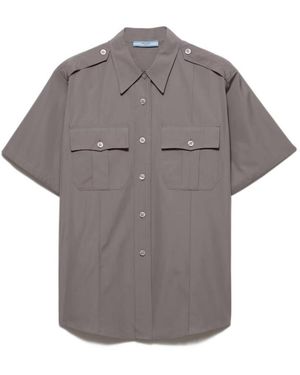 Prada Short-Sleeved Utility Shirt - Grey