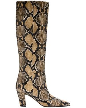 Aeyde Snake Print Over-The-Knee Boots - Multicolour
