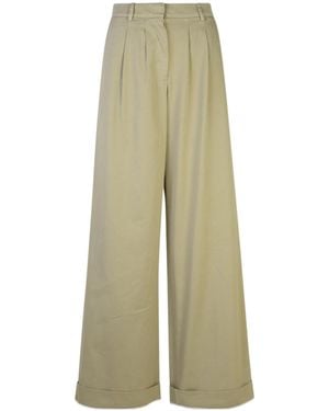 Palm Angels Gd Label Cuffed Pants - Green