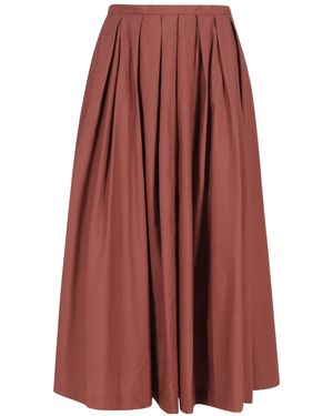 Roberto Collina Wide Pleated Skirt - Red
