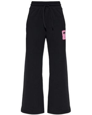 Palm Angels Straight Leg Track Pants - Black