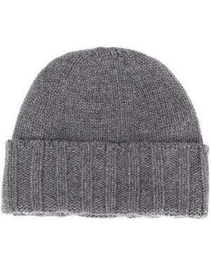 Drumohr Cashmere Beanie Hat - Gray