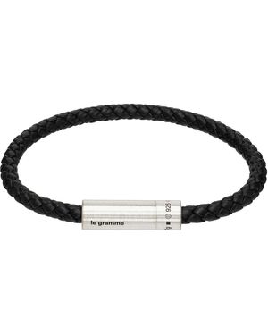 Le Gramme 7G Leather Cable Bracelet - Black