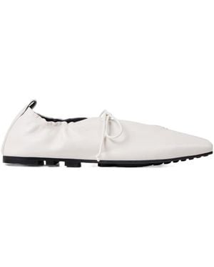 Samsøe & Samsøe Lace-Up Ballet Flats - White