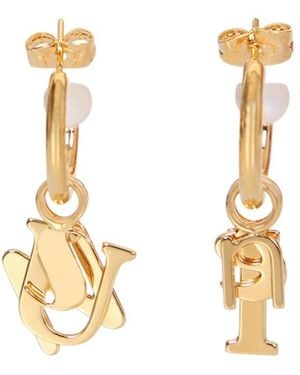 Sunnei Logo Charm Earrings - Metallic