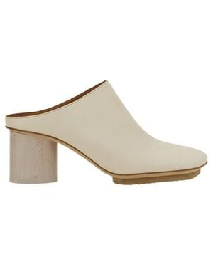 Uma Wang Heeled Mules - White