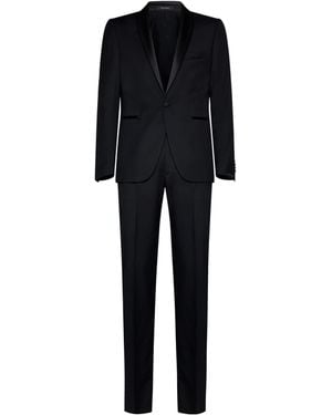 Tagliatore Single Breasted Two-Piece Tailored Suit - Black