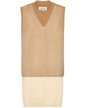Maison Margiela Fused Knit Vest - Natural