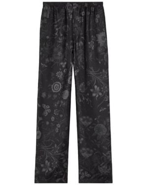 Gucci Printed Silk Twill Pants - Gray