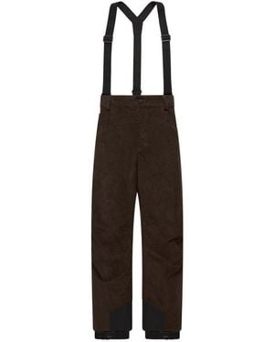 Moncler Grenoble Corduroy Insulated Ski Bib - Brown