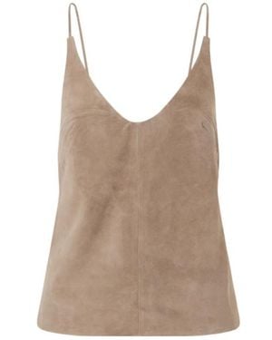St. Agni Soft Suede Camisole - Brown