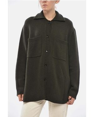 Allude Double-Pocket Cardigan - Black