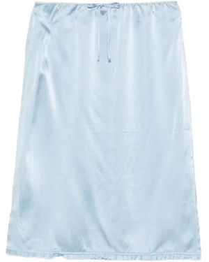 Prada Drawstring Midi Skirt - Blue
