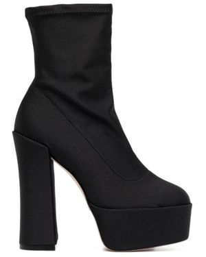 Stuart Weitzman 150Mm Block-Heel Platform Boots - Black