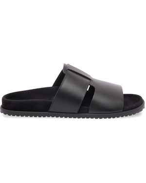 Dolce & Gabbana Logo Detailed Slides - Brown