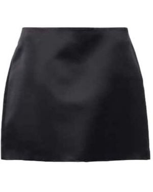 Lisa Yang Silk Satin Mini Skirt - Black