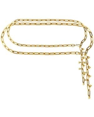 Etro Belt With Chain And Bead Details - Metallic