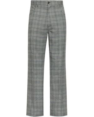 Amiri Checked Flared Trousers - Grey