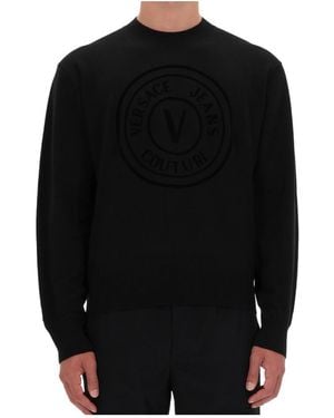 Versace Jeans Couture Couture Logo Detail Crewneck Jumper - Black