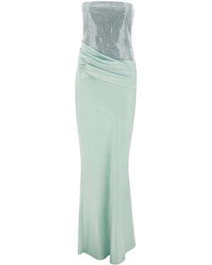retroféte Retrofete Alexandra Draped Strapless Dress - Green