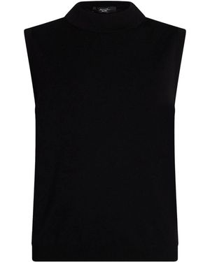 Weekend by Maxmara Minimalist Sleeveless Knit Top - Black