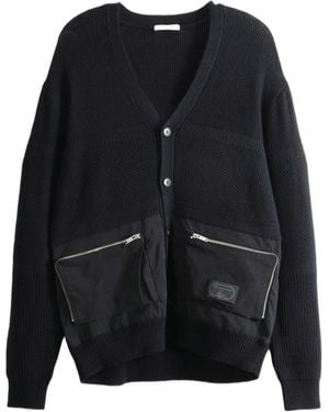 Undercover Buttoned V-Neck Cardigan - Blue