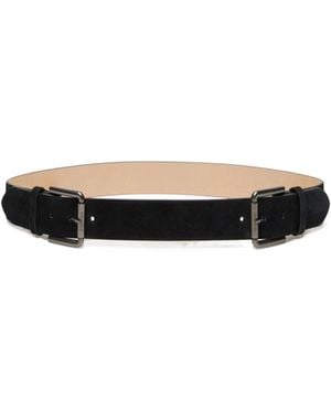 Max Mara Studded Leather Belt - White