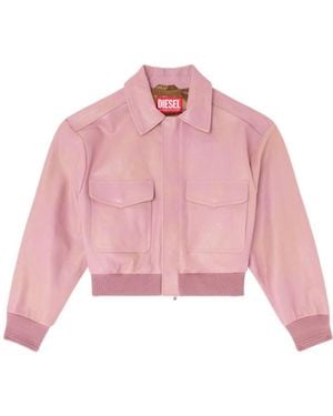 DIESEL L-Avia Pocket Bomber Jacket - Pink