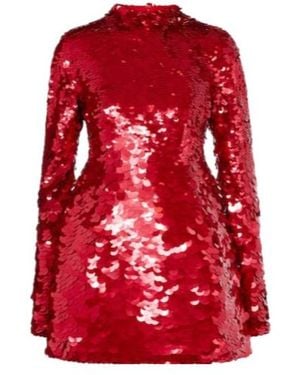 Sportmax Terfrite Sequined Jersey Minidress - Red