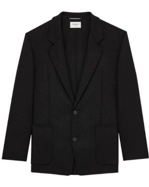 Saint Laurent Single-Breasted Jacket - Black