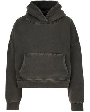 Entire studios Faded Cotton Hoodie - Black