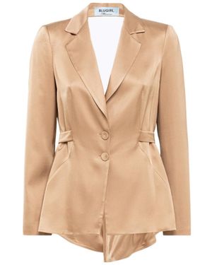 Blugirl Blumarine Cut-Out Belted Blazer - Natural
