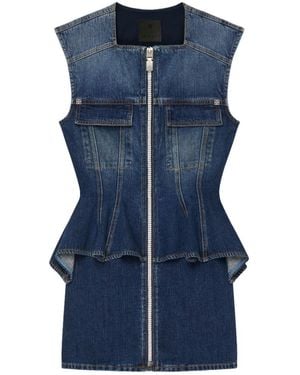 Givenchy Short Denim Dress - Blue
