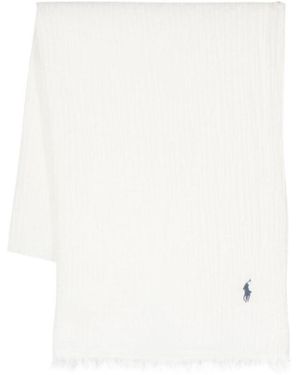 Polo Ralph Lauren Fringed Scarf - White
